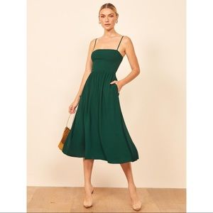 NWT Reformation Emerald Midi Dress